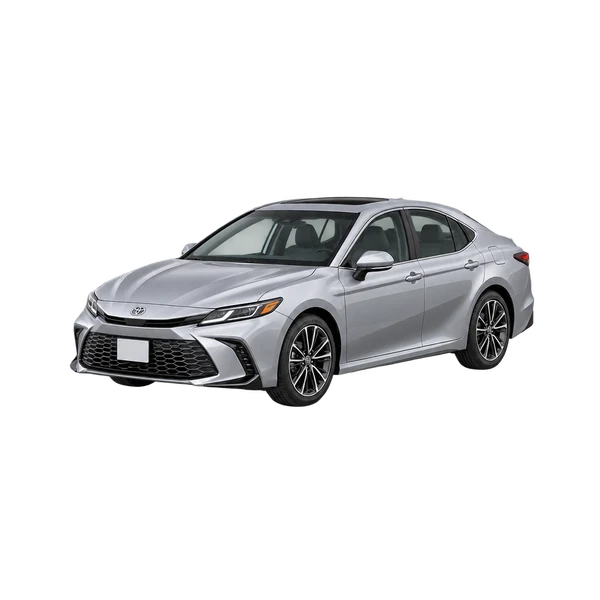 silver 2026 Toyota Camry front three-quarter view