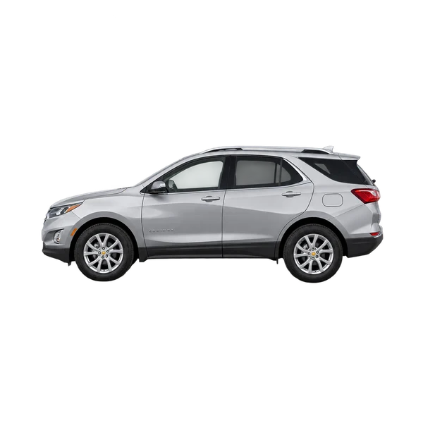 silver 2018 Chevrolet Equinox side (facing left) view