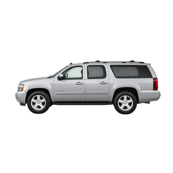 silver 2010 Chevrolet Suburban side (facing left) view
