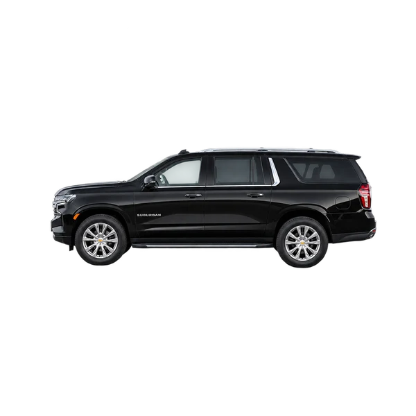 black 2024 Chevrolet Suburban side (facing left) view