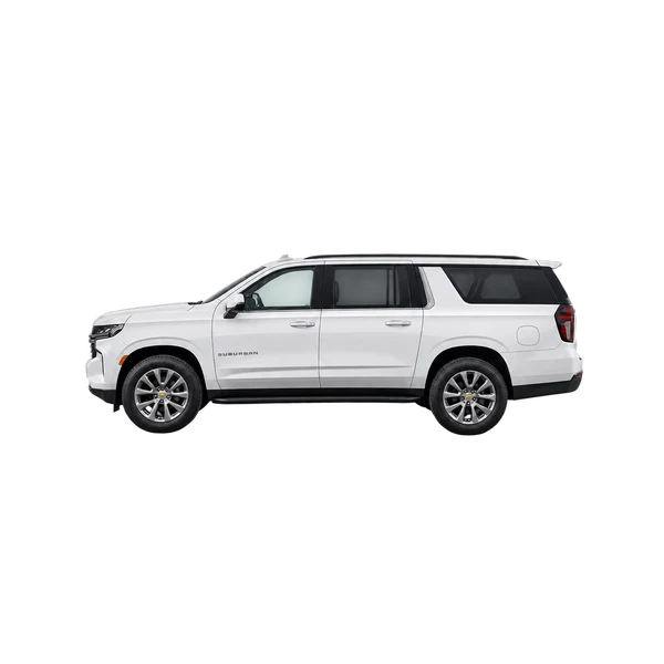 white 2024 Chevrolet Suburban side (facing left) view