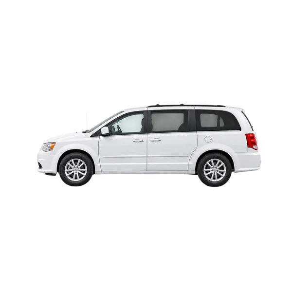 white 2012 Dodge Grand Caravan side (facing left) view