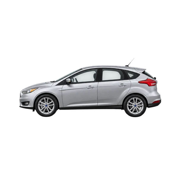 silver 2016 Ford Focus side (facing left) view