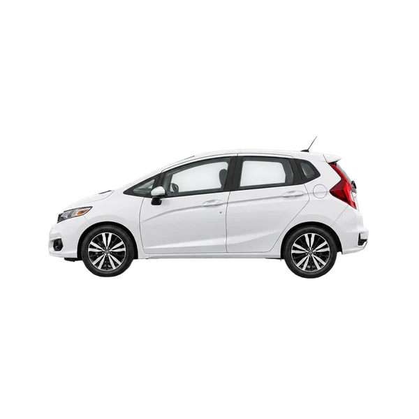white 2018 Honda Fit side (facing left) view