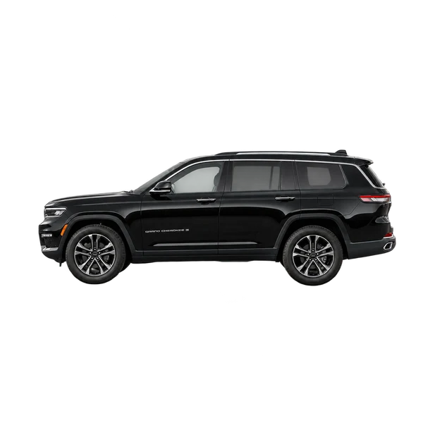 black 2022 Jeep Grand Cherokee L side (facing left) view