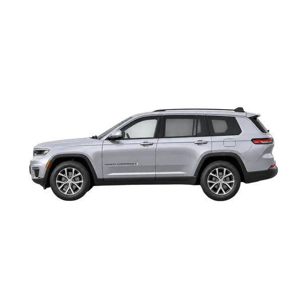 silver 2025 Jeep Grand Cherokee L side (facing left) view