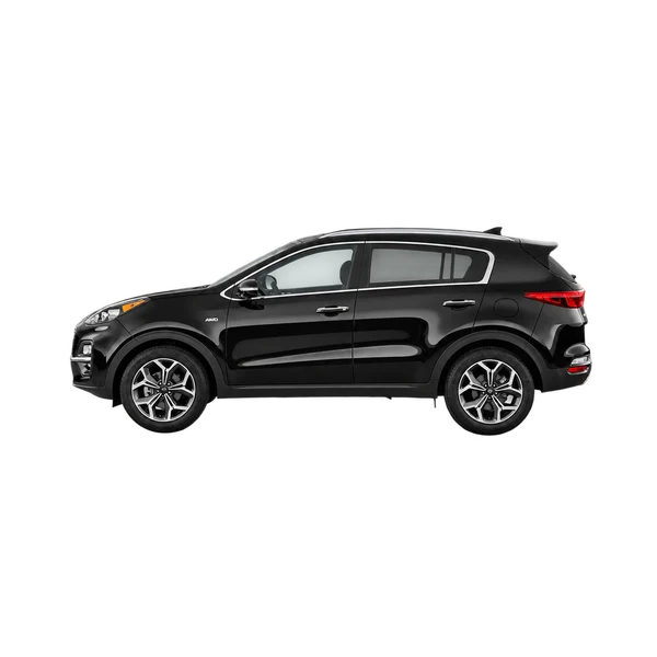 black 2017 Kia Sportage side (facing left) view