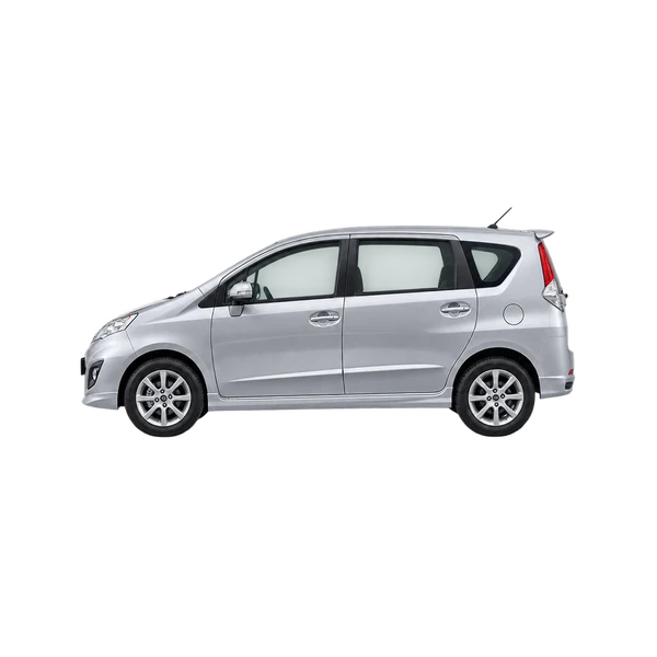 silver 2018 Perodua Alza side (facing left) view