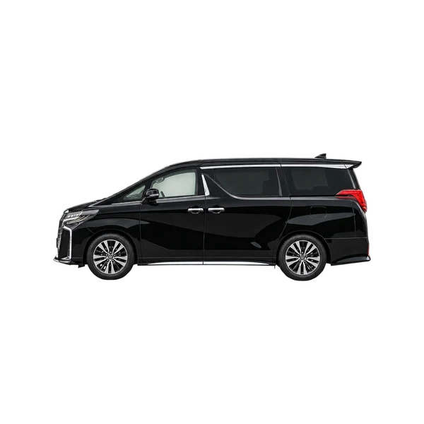 black 2022 Toyota Alphard side (facing left) view