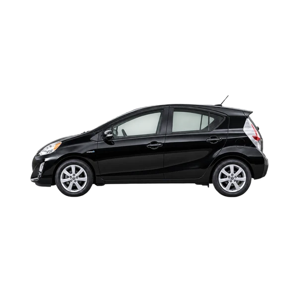 black 2015 Toyota Aqua side (facing left) view