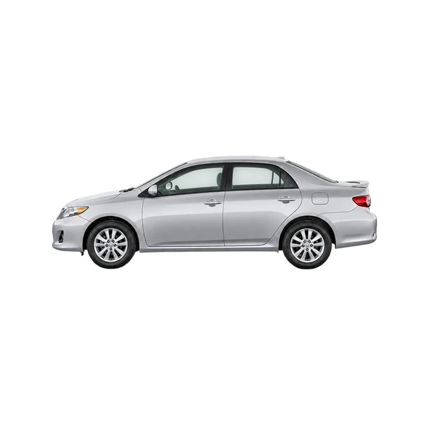 silver 2013 Toyota Corolla side (facing left) view