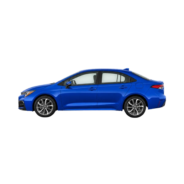 blue 2026 Toyota Corolla side (facing left) view