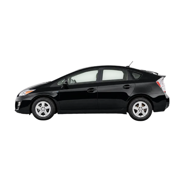 black 2012 Toyota Prius side (facing left) view