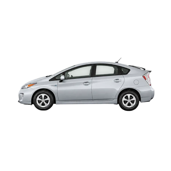silver 2012 Toyota Prius side (facing left) view