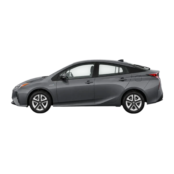 gray 2022 Toyota Prius side (facing left) view