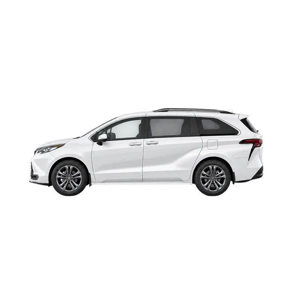 white 2022 Toyota Sienna side (facing left) view